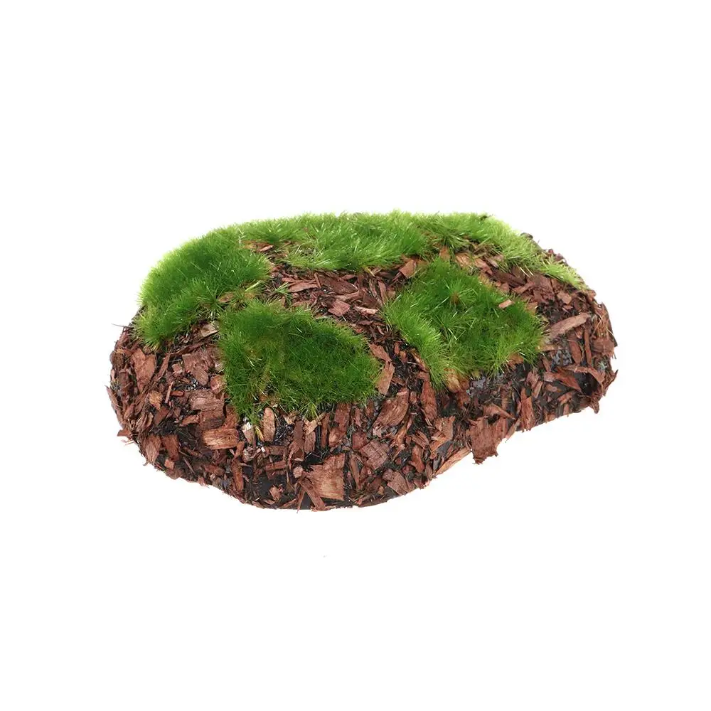 6 Teile/paket DIY Kunstrasen Holz Fee Garten Gefälschte Rock Blöcke Simulation Steine Grün Moos Stein Micro Landschaft – Detail 7