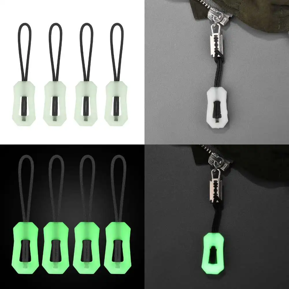 3/6/10Pcs Glow In The Dark Zipper Puller Head Anti-lost Luminous Pull Zippers Backpack Pendant for Coat Rucksack Handbag Tent