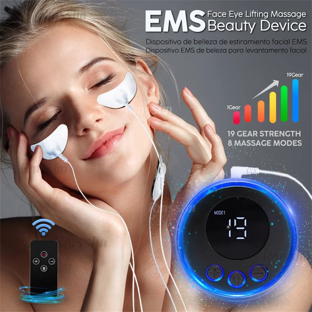 EMS Face Lifting Massage Microcurrent Face Anti Wrinkle Skin Tighten Beauty Health Neck Eye Massage Slimming Tool