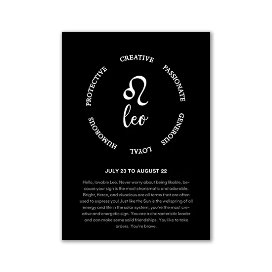 Nordic Zodiac Constellations Inspirational Canvas Art Print