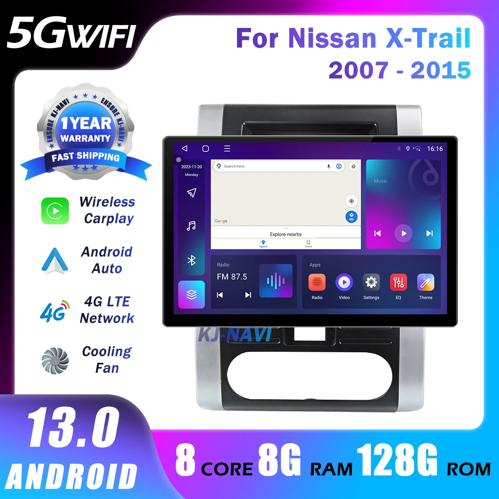 

13.1Inch Android 13 Car Radio For Nissan X-Trail 2007-2015 Multimedia Player GPS Navigation BT Wireless Carplay 4G