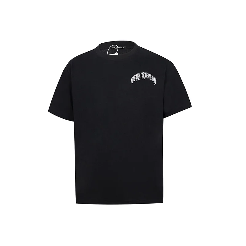T-shirt oversize da uomo con stampa in sanscrito in cotone_voghion.com