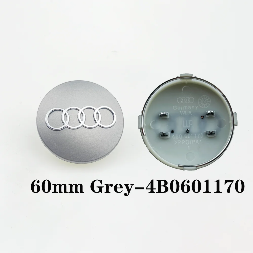 4개 세트 아우디 자동차 휠 센터 캡 60mm 61mm 69mm 68mm 스타일링 허브 커버 A3 A4 A5 A6 A7 A8 S4 S6 4B0601170 호환