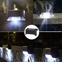 Solar - Powered IP65 Waterproof Outdoor Deck Lights - 4pack (Black  white)