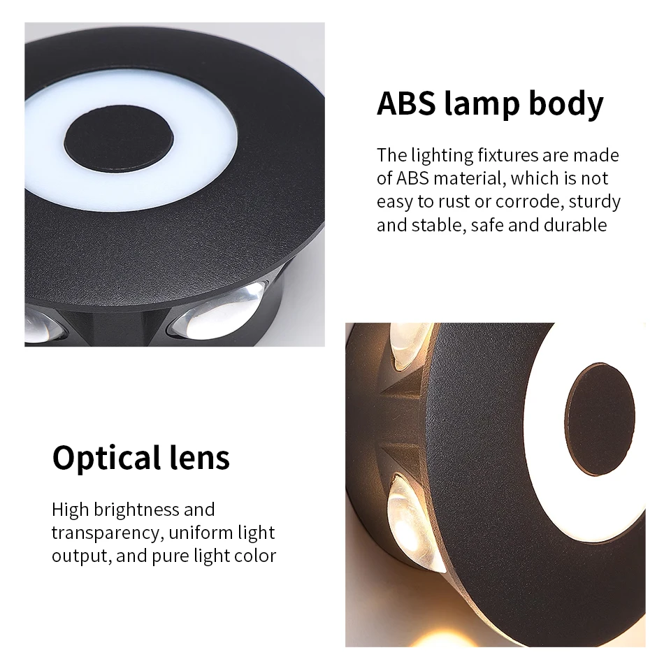 LED Wall Light Lamp 4W 5W 6W 8W 12W AC85-265V Cold White Warm White Neutral Light ABS Material High Brightness Outdoor For Home