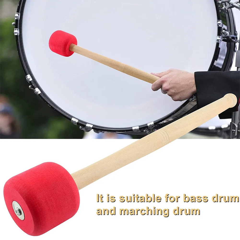 2PcsBassDrumMalletFoamStick33cmOrDrummerBandsMusicalPlaying