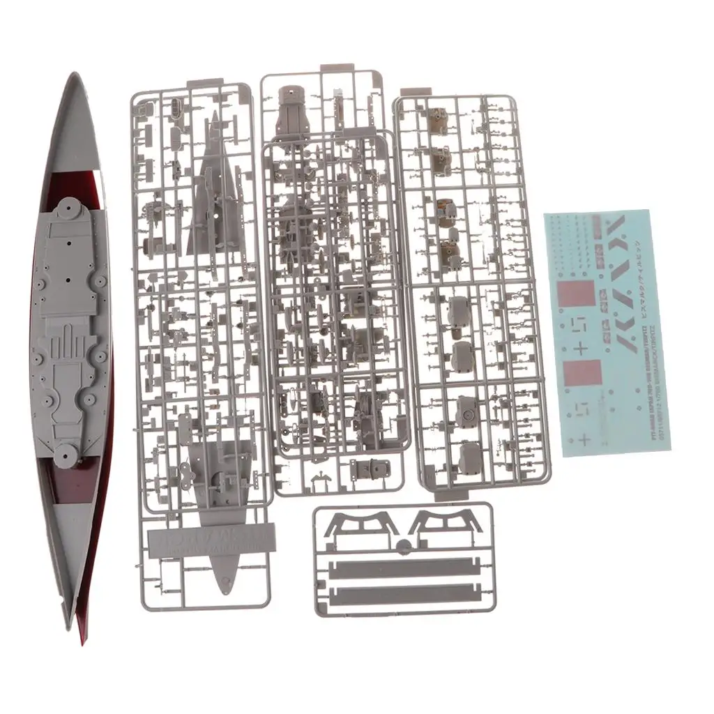 1/700 Scale German Bismarck Battleship WWII Army Battleship Model Puzzle Toy