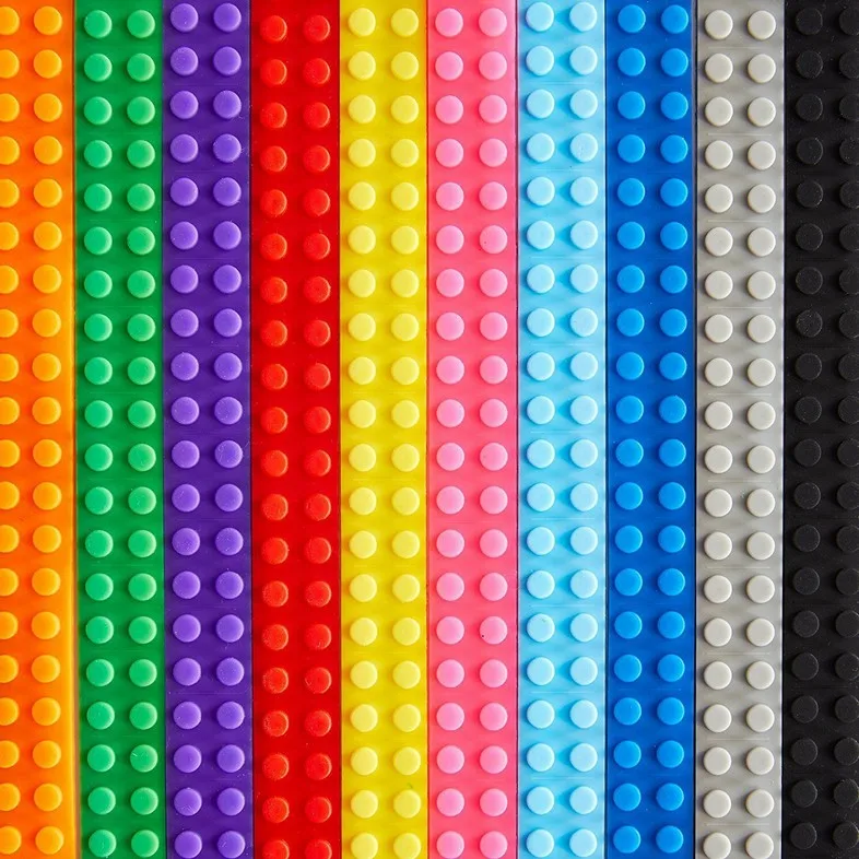 Bauspielzeug, kompatibel mit LEGO, selbstklebende Trägerpaste/Schnitt überall, Block-Display-Organizer, Silikon, 92 cm, Kinderpuzzle – Detail 7