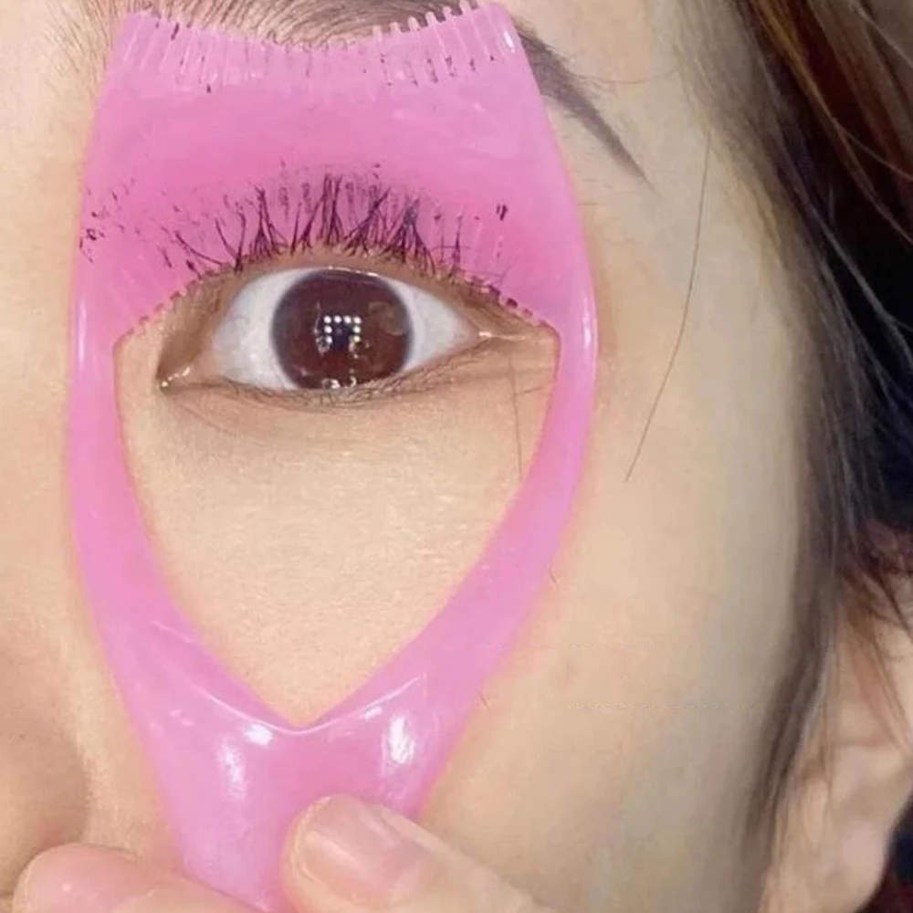 Handy Eyelash Aid 3in1 Eyelash Tools Mascara Curler Applicator Comb Guide Card Styling Stencil Eyes Cosmetic Tools 10pcs makeup tools eye makeup tools