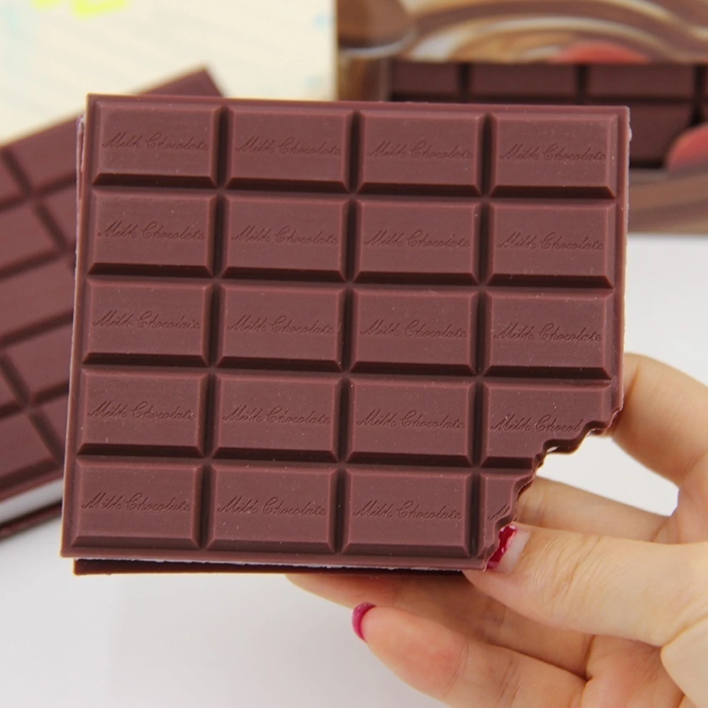 Sticky Note Paper Creative Chocolate Shape Sticky Notes Notebooks Memo Pads Mini Blank Notepad Students School Supplies Cute Things 80 Sheets