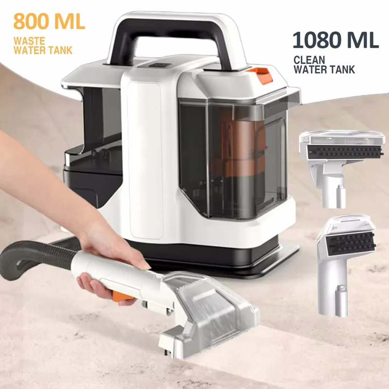 750W High Power Spot Cleaner 15KPa Handheld Carpet Cleaner for Sofa Curtain Spray Suction Integrated Machine Clean Machine 220V