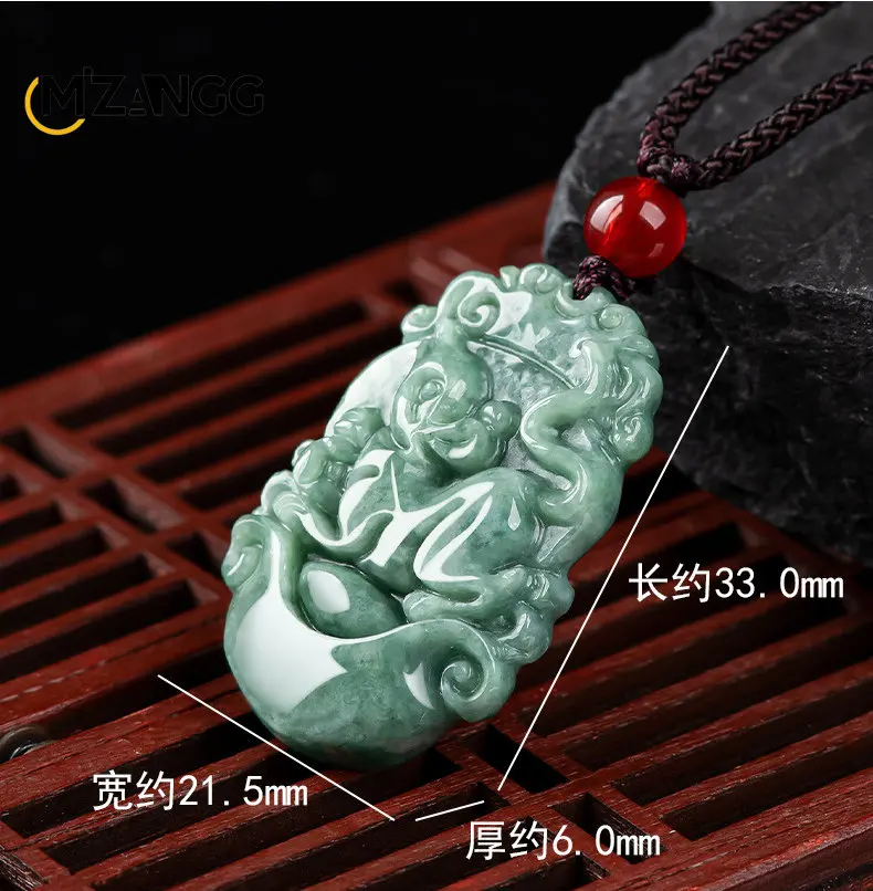Jasper Pendant Natural A Goods Jadeite Twelve Chinese Zodiac Rat Tiger Hand-carved Custom Mascot Jewelry Necklace Gift