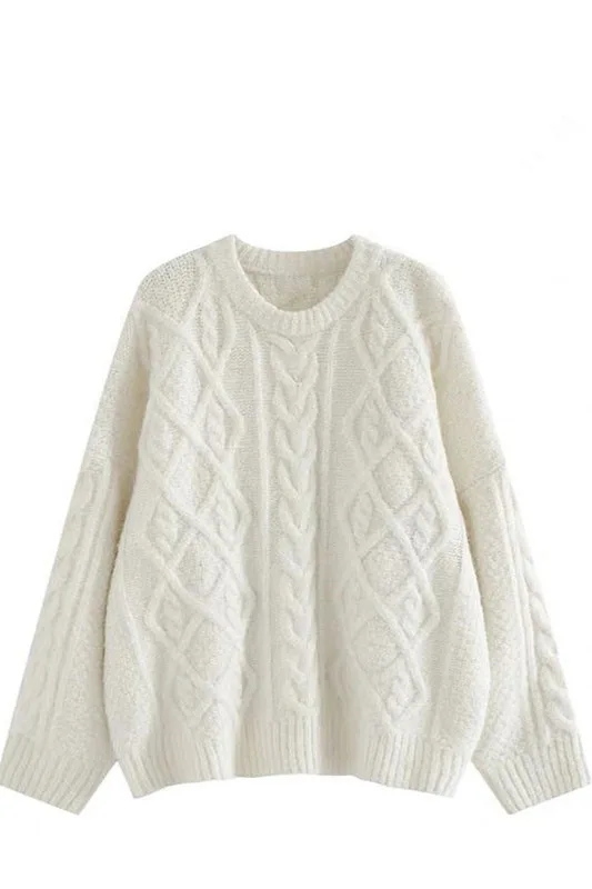 

Women's Clothing Versatile crew neck loose sweater 13