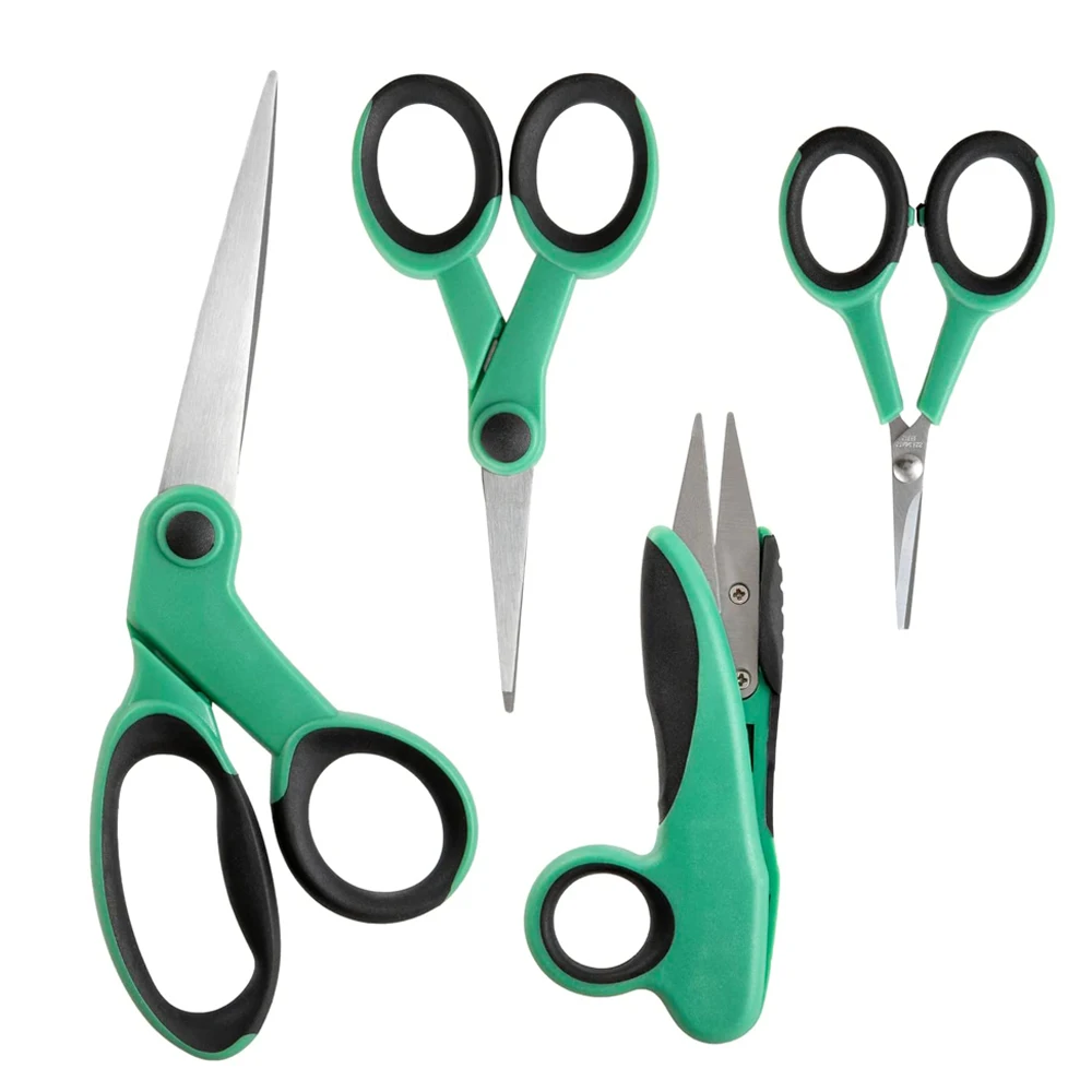 Premium Tailor Sewing Scissors Bundle, 8.1 Heavy Duty Sharp Fabric  Scissors, 5.1/4 Detail Embroidery Scissors, 5 Thread Snips with Comfort  Grip