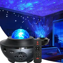 

Star Projector Night Light with Bluetooth Speaker & Remote Control Galaxy Projector Ocean Wave Bedside Lamp for Bedroom Kid Gift