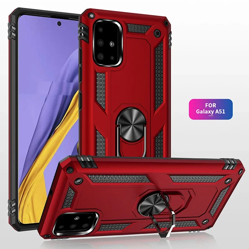 Robuste Stoßfeste Panzerhülle für Samsung Galaxy S26 S25 S22 S23 S24 Ultra Plus A17 A56 A55 A36 A26 A16 mit Stoßfängern und Ringabdeckung – Detail 2