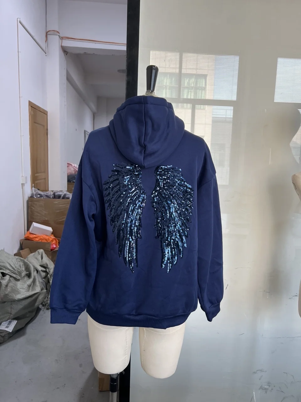 blue hood
