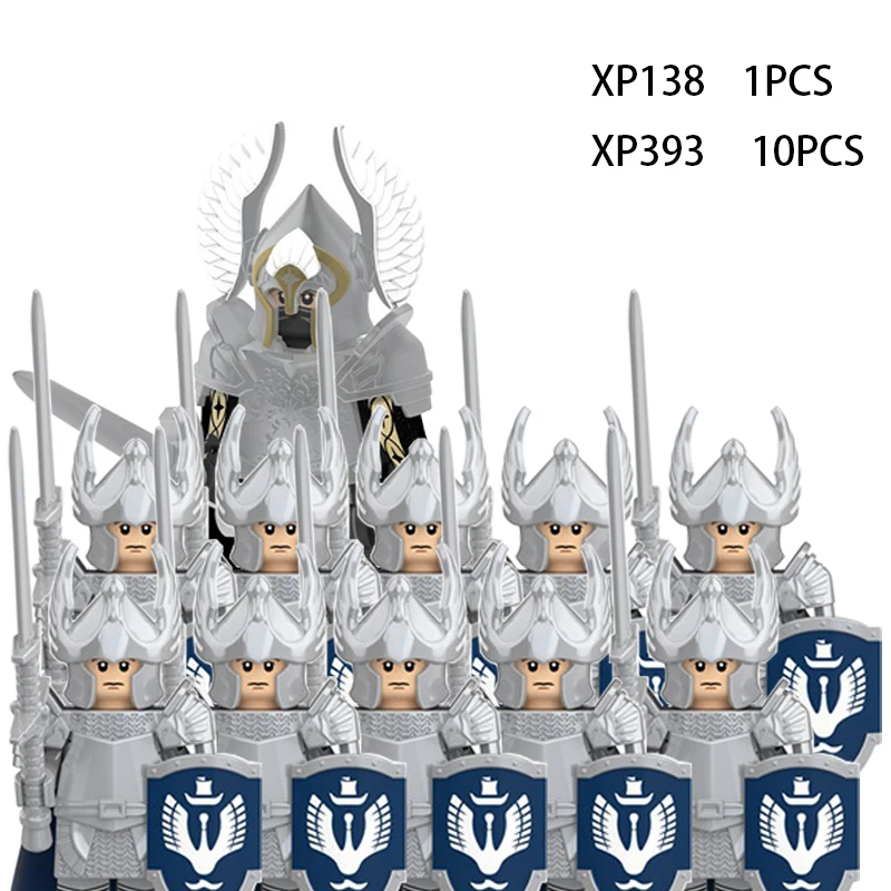 Medieval Elf Soldiers Guard Action Figures Mini Bricks Set - DIY Assemble Building Blocks Toy Collection