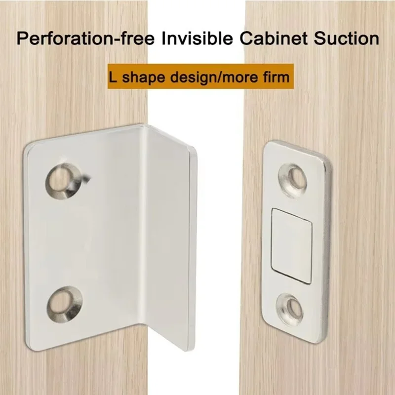 Invisible Magnetic Door Latch with Strong Adhesion and Seamless Release