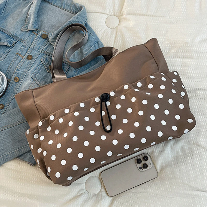 Polka Dot Große Kapazität Tragetasche 2026 Frühjahr Neuerscheinung Leichter Luxus Schicke Lässige Schulterhandtasche Täglicher Pendler-Geldbeutel-Stil – Detail 2