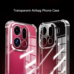 Crystal Clear Shockproof Airbag TPU Phone Case - Soft Lens Protective Thin Back Cover - OPPO Find X9 (Clear)