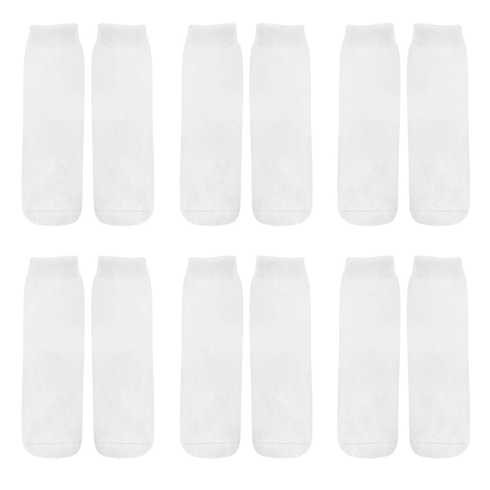 

6 Pairs Sock Sublimation Socks White Blank Printable Athletic Cotton Straight Gift Supplies