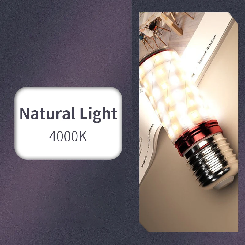 thumbnail image 1 of Lámpara LED tipo maíz, 6 unidades, 3 W, 6 W, 9 W, 12 W, 15 W, 220 V, luz potente, 3000 K, 4000 K, 6000 K, portalámparas E27, E14, iluminación de emergencia para el hogar, 1 of 5