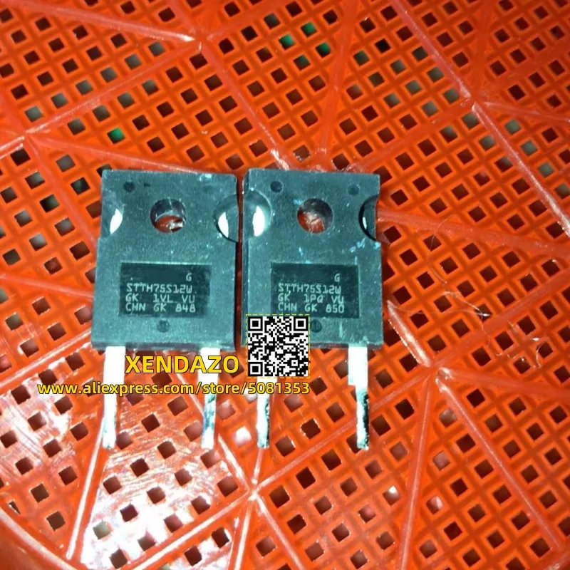 

10 шт./партия, ультратонкий высоковольтный выпрямитель STTH75S12W TH75S12W 75A 1200V TO-247 TO3P