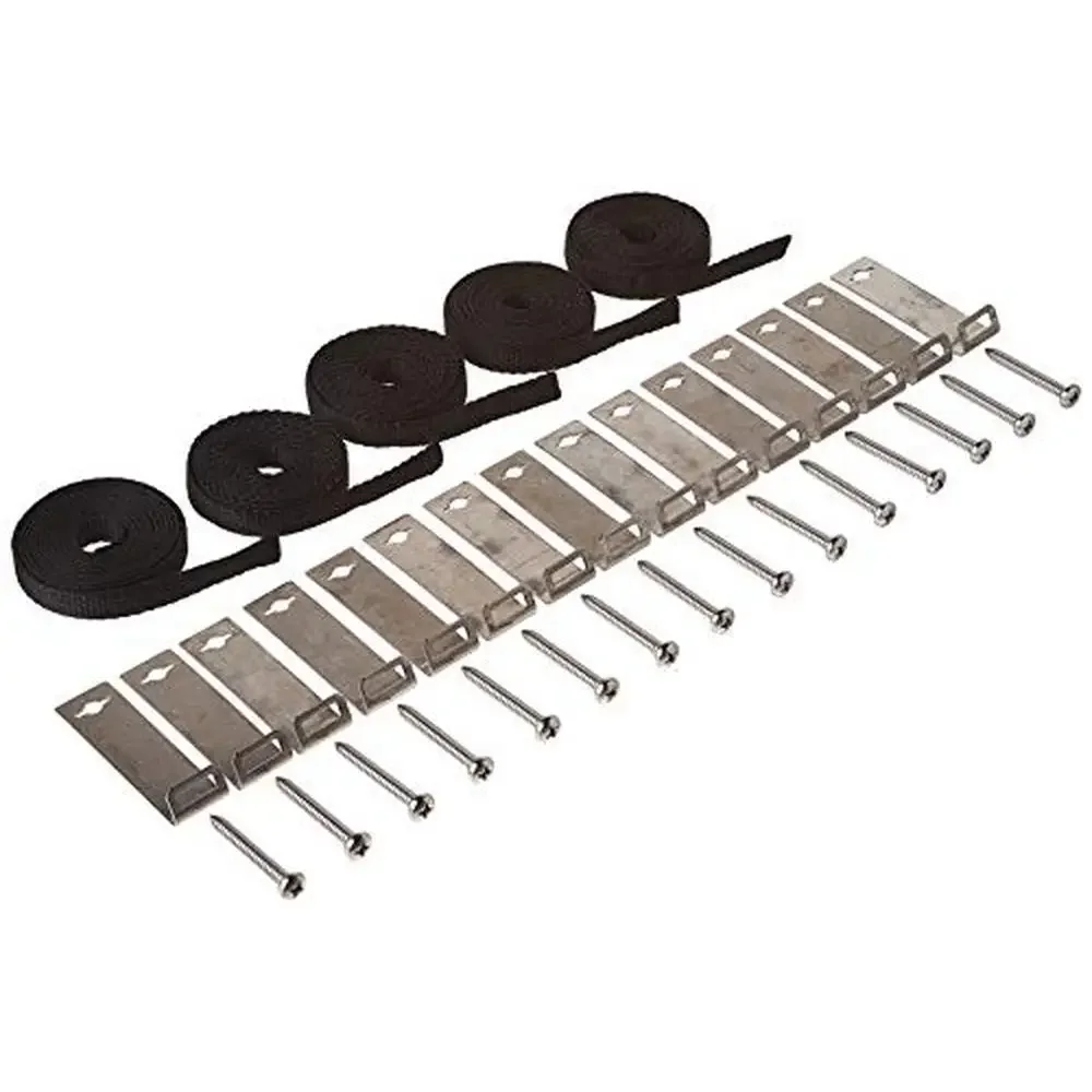 Inground Pool Solar Heating System 80 Sqft Panels Direct Flow Polypropylene Collector Raises Pool Temp up to 15&deg;F Roof/Rack