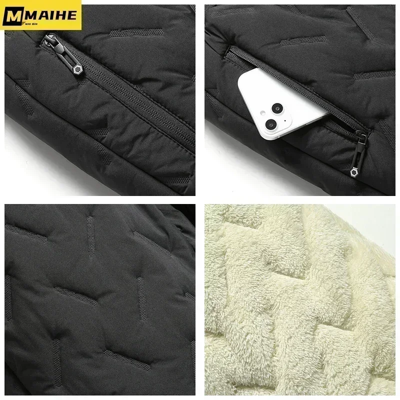 8xl Winter Thickened Men's Down Pants High Quality Fashion Drawstring Sports Pants Men's Jogger Outdoor Loose Leisure Down Pants