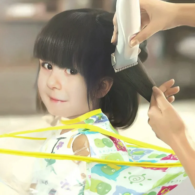 

1PC Waterproof Cloth Children Kids Hair Cutting Cape Gown Salon Hairdresser Family Transparent Barber Apron