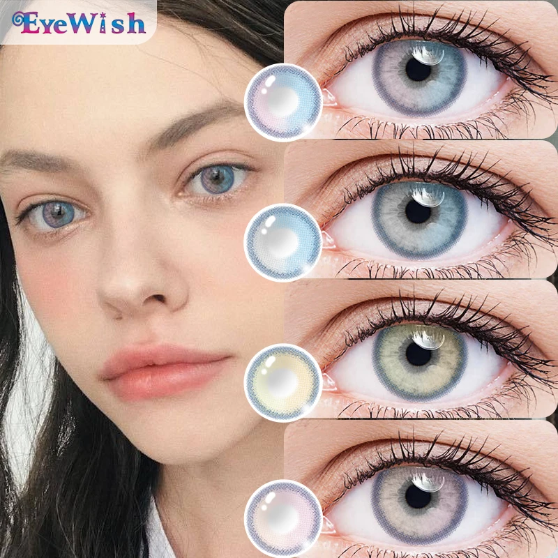 8pcs Colored Contact Lenses with Diopters Graduated Beautiful Pupil