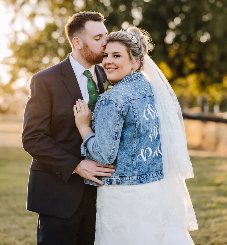 Giacca di jeans da sposa personalizzata con giacca Future Mrs