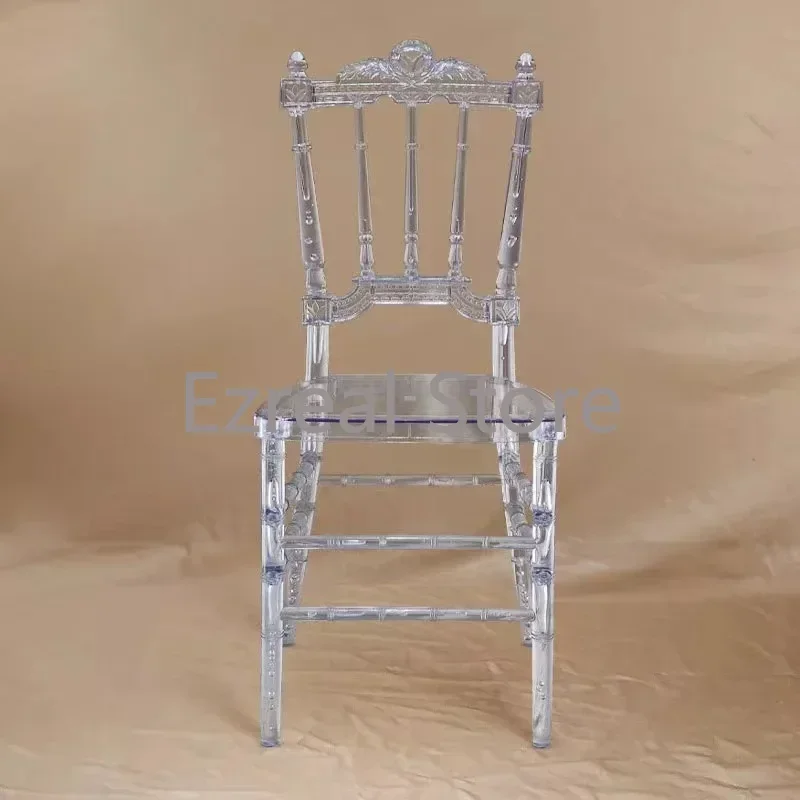 Plastic Dining Events Wedding Chair Hotel Wedding Party Chair Throne Living Room Transparent Dressing Chaise LJ50HC