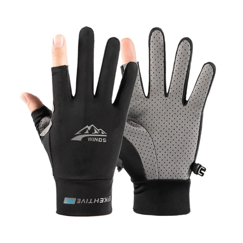 Breathable Anti-Slip Unisex Cycling Gloves - Full Finger Ice Silk