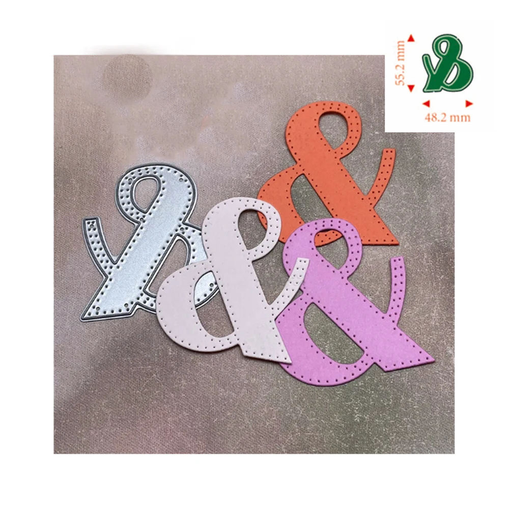 

Metal Punching Knives 2023 Sign "&" Card Making Cutting Die Scrapbook Slimline Die Cut Mold Template for Paper Craft