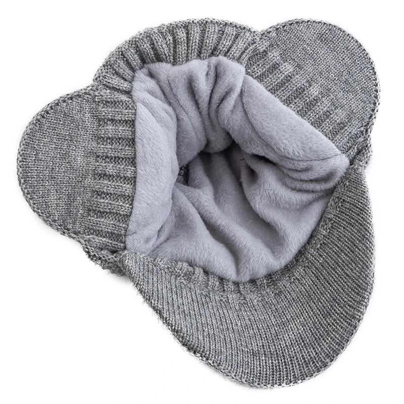 New Unisex Winter Hat Plush Fur Lined Warm Earflap Cap Stylish Beanie Hat For Men Women Outdoor Thicken Ski Sports Knitted Hat