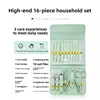Premium 16-Piece Nail Grooming Kit for Home Stainless Steel Clippers Pedicure Set and Travel Case Included Manicure Set 4
