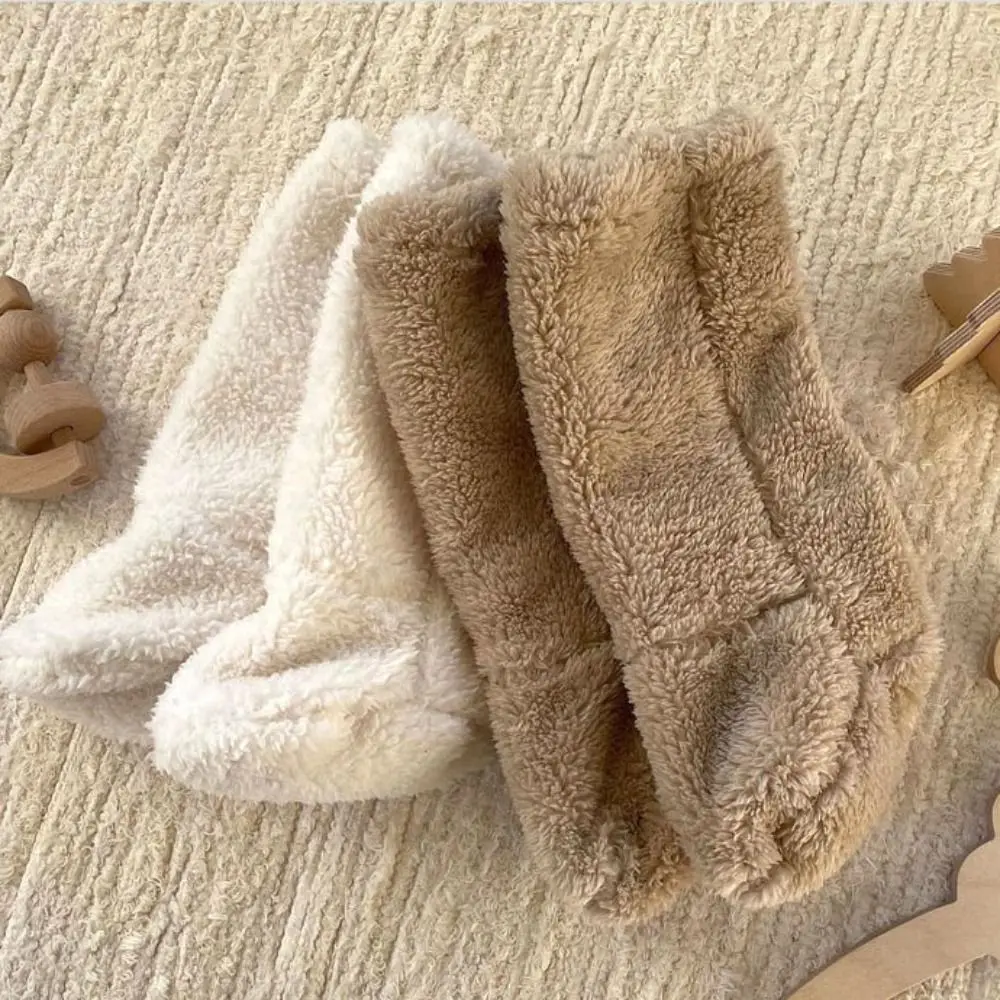 1 Pair Casual Thickened Newborn Baby Socks Anti-slip Solid Color Baby Foot Warmer Infant Warm Kids Floor Socks Winter
