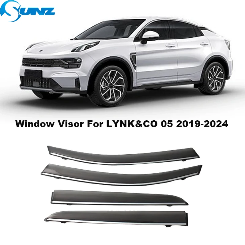 

Car Window Visor For LYNK&CO 05 2019 2020 2021 2022 2023 2024 Weathershield Wind Sun Rain Guards Side Window Wind Deflectors