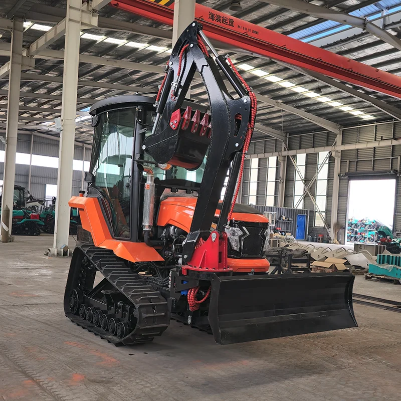 Customized Factory Discount Price Sale Mini 100HP diesel Power Tiller Cultivators Agricultural Farming Machine Crawler Tractor