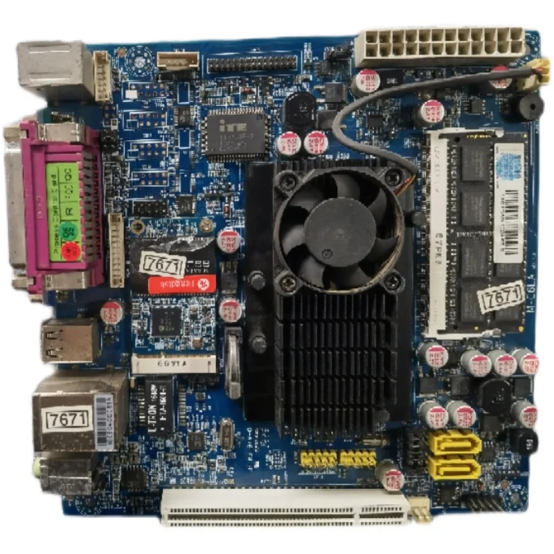 

D525 POS cash register IPC mainboard M-C6LA 24PIN power supply with MSATA PCI
