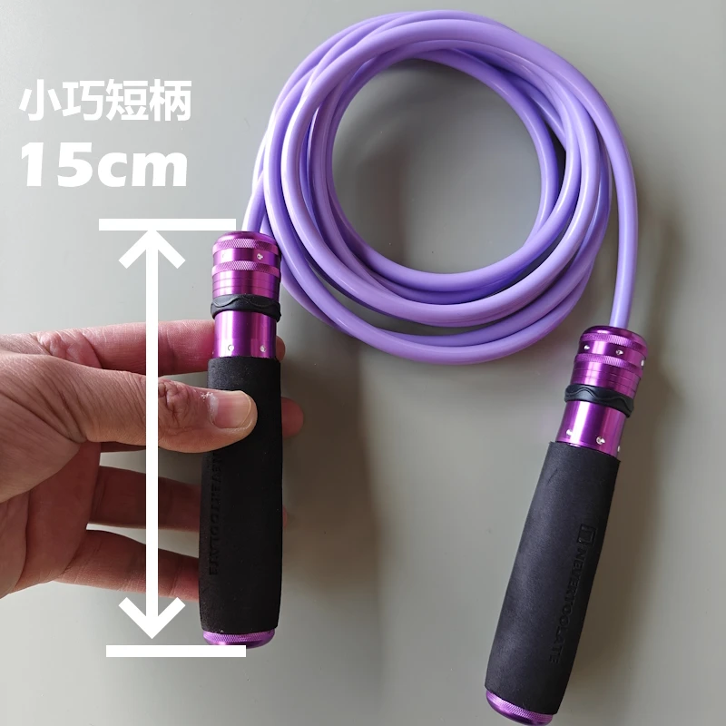 7 mm thick heavy jump rope PVC + PU cord material sponge al metal handle bearing  fitness hiit  skip rope jump rope 3
