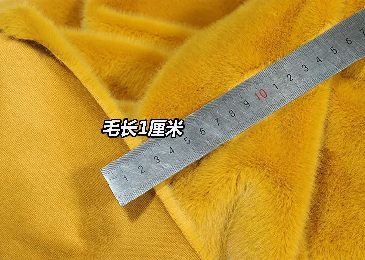 High Grade Light Elastic Imitation Mink Hair Mink Velvet Rabbit Hair Fabric Autumn Winter Plush Clothing Fur DIY Sewing Fabric