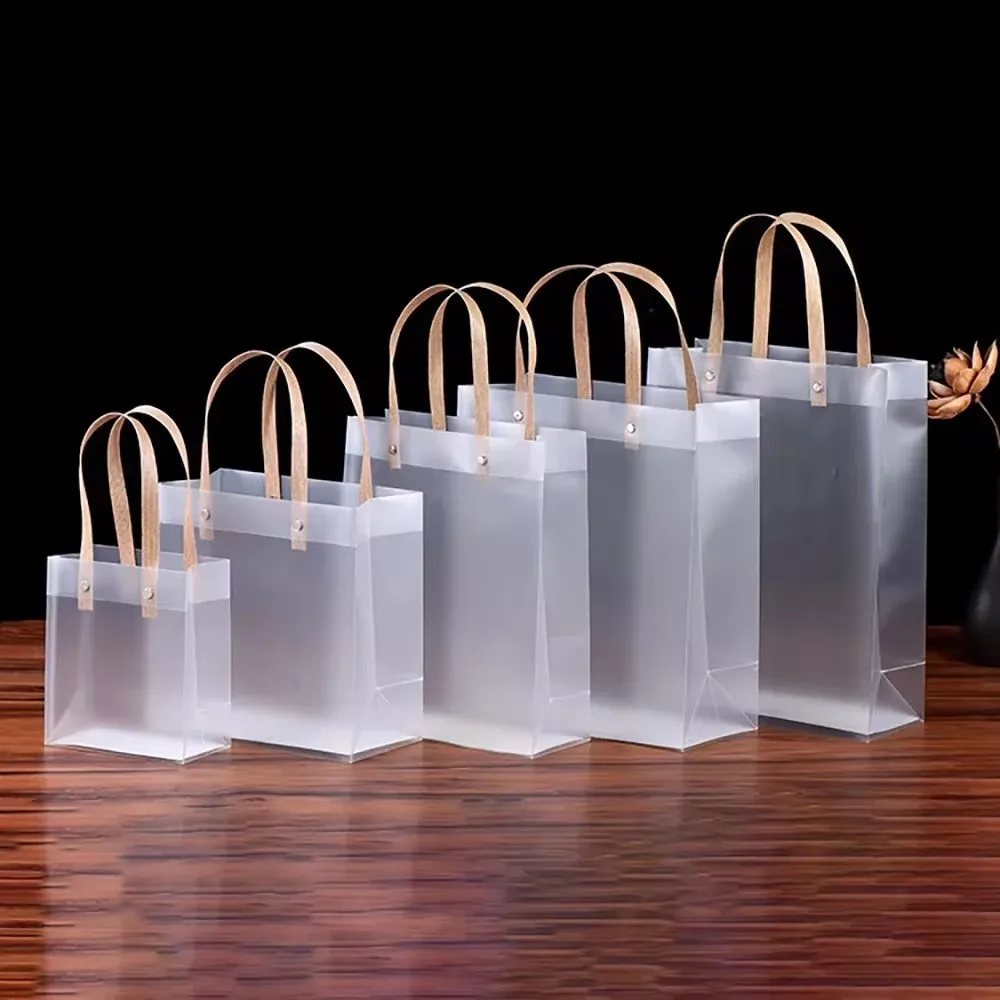 10 Stück gefrostete Tasche PVC wasserdichte transparente umwelt freundliche Begleiter Geschenk Süßigkeiten Tasche