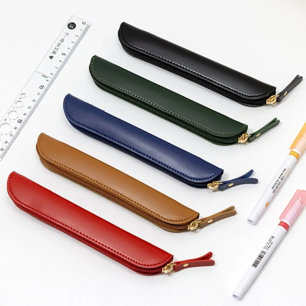 Waterproof Business Fountain Pen Case Handmade Desktop Organizer Pencil Bag Pen Cover High-end Leather Pen Protective Cover