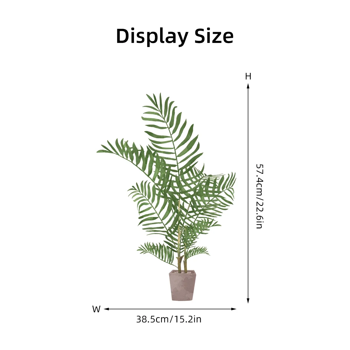 Wall Stickers Realistic Watercolor Green Plant Potted For Living Room Children Room Bathroom Home Decoration