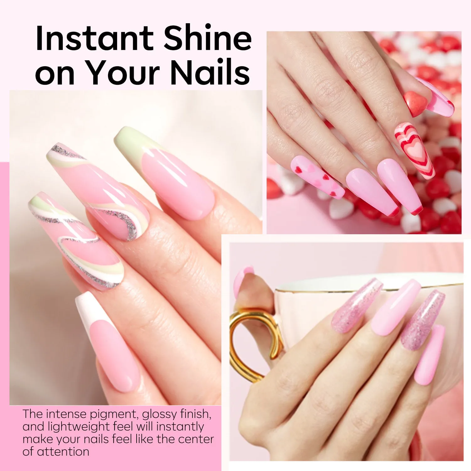 Imtiti Sheer Gel Nail Polish Jelly Pink Translucent Color UV/LED Light Cure Gel  Polish for Nail Art DIY Manicure and Pedicure at Home 0.5 fl oz