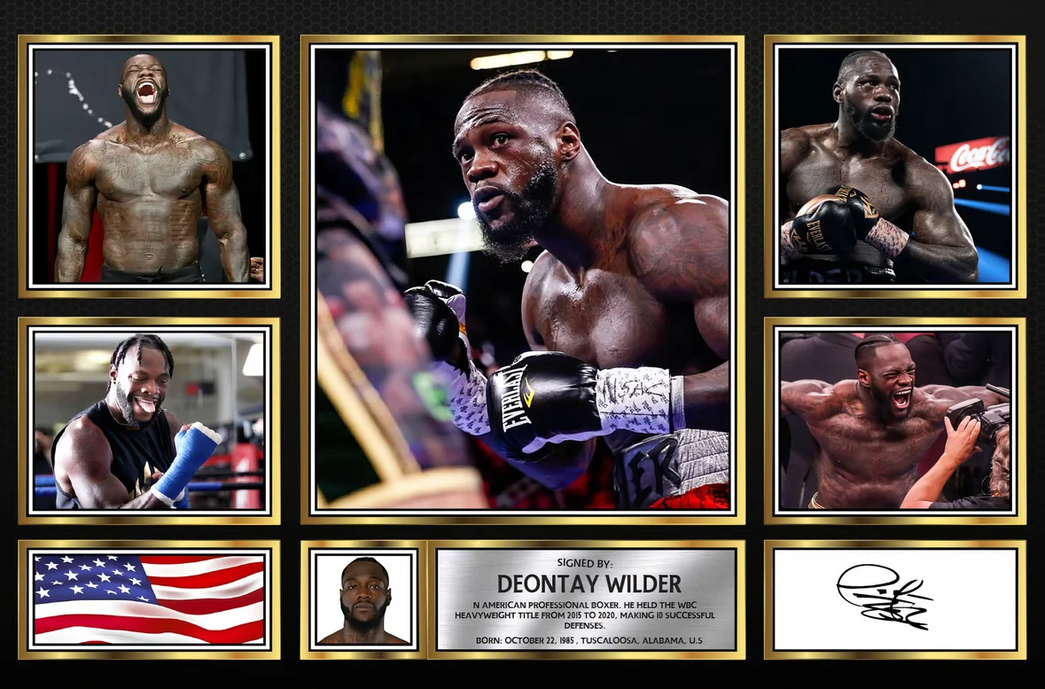 Canvas Prints Boksen Wall Art David Benavidez Deontay Wilder Errol Spence Anthony Boxer Ondertekend Limited Edition Poster Schilderij