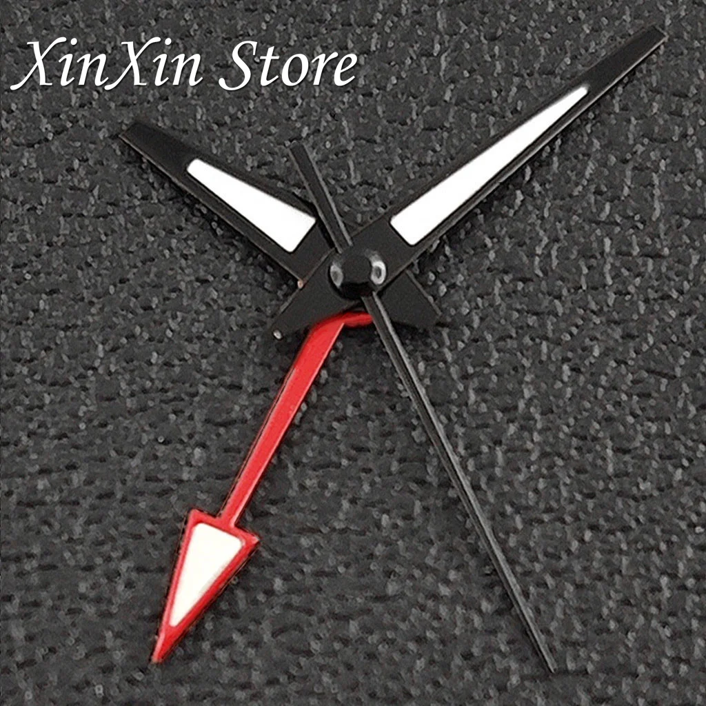 Silver Red High Quality GMT Watch Hands with C3 Green Luminous Needles